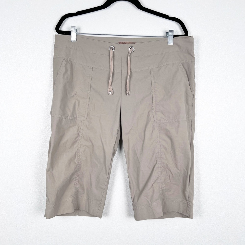 Prana Women's Bliss Knitckers Cargo Shorts Sz XL